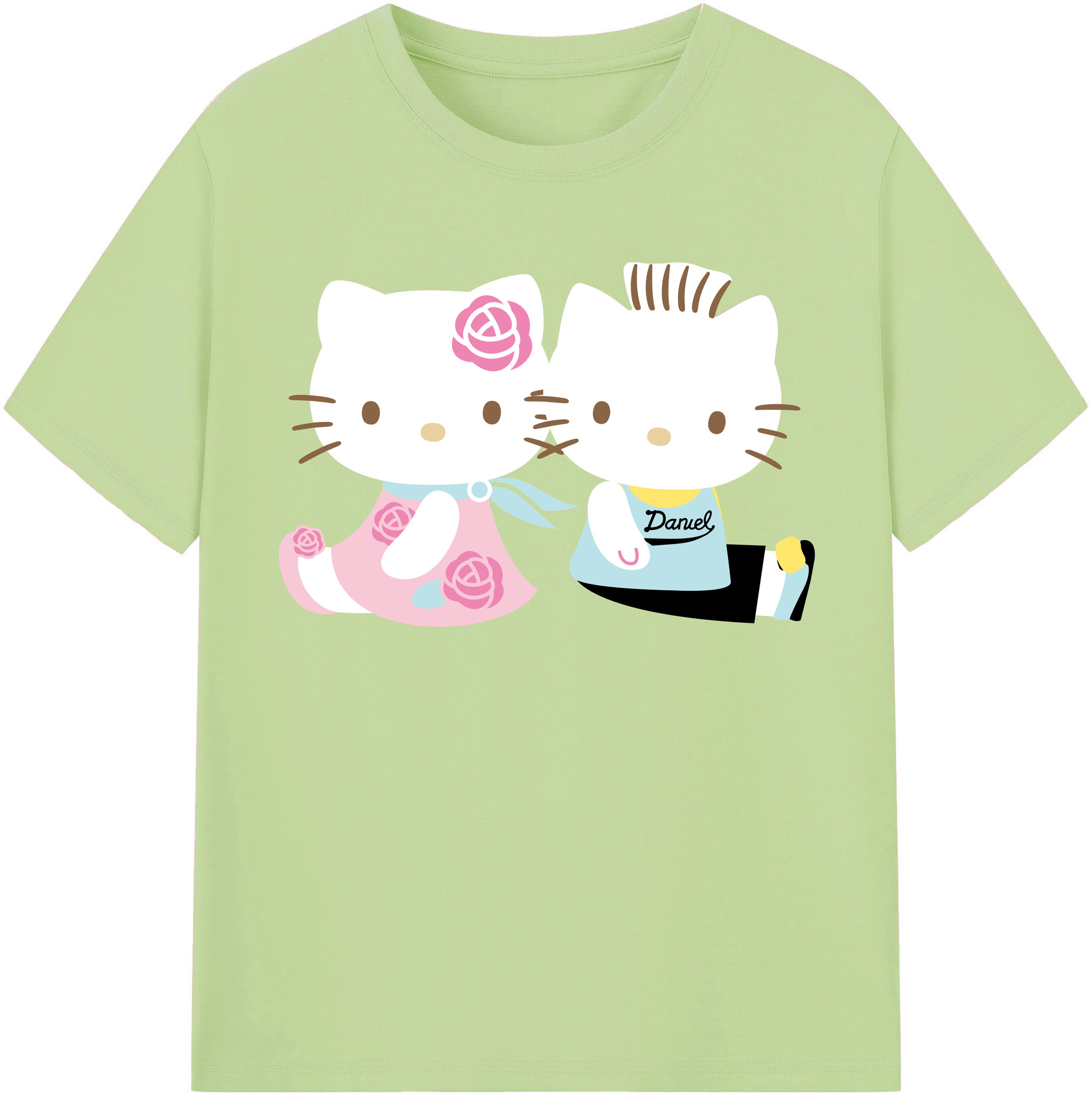 （画像用） Hello Kitty ハローキティ 綿100％半袖Tシャツ（フロントプリント）